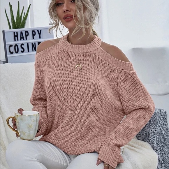 SHEIN womans cutout back cold shoulder sweater ❤️ - Picture 3 of 9